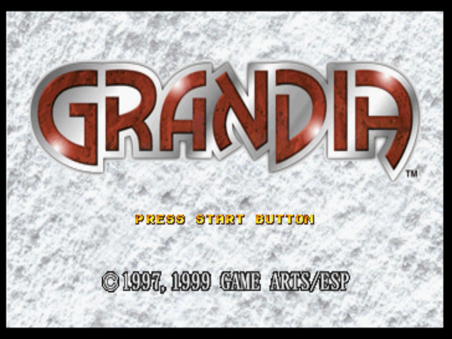 Grandia title screen for Playstation